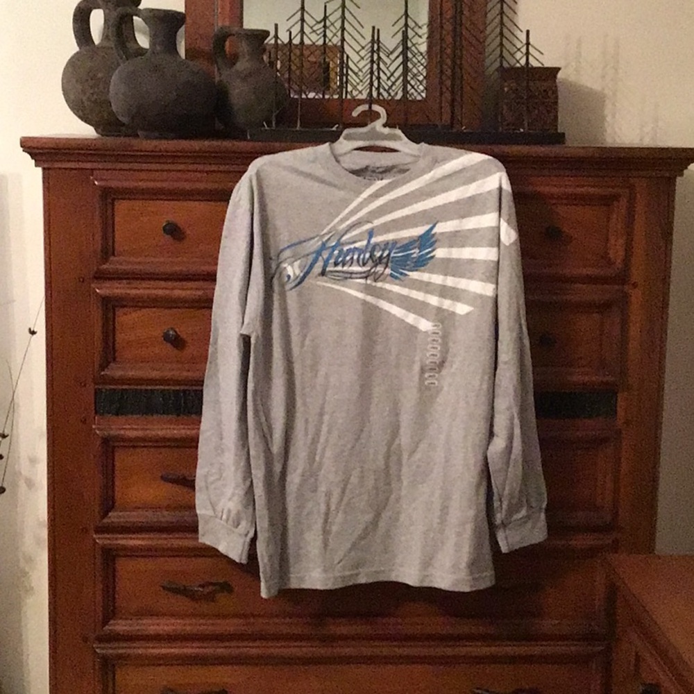 Large Men’s Gray Long Sleeve Graphic Tee by Hurley